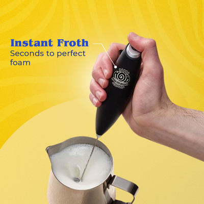 High On Beans Coffee Frother PRO — Battery-Powered Milk Frother