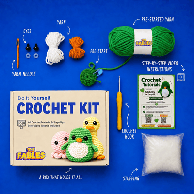 Chonky the Penguin Crochet Kit — Beginner DIY with Video Tutorials