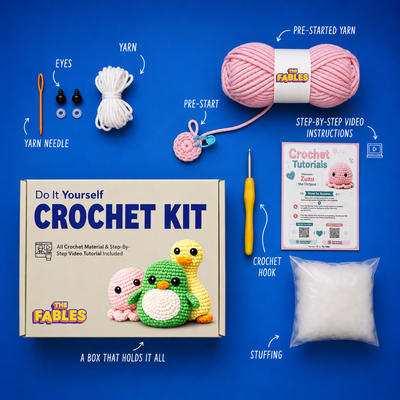 Zuzu the Octopus DIY Crochet Kit — Beginner-Friendly with Video Tutorials